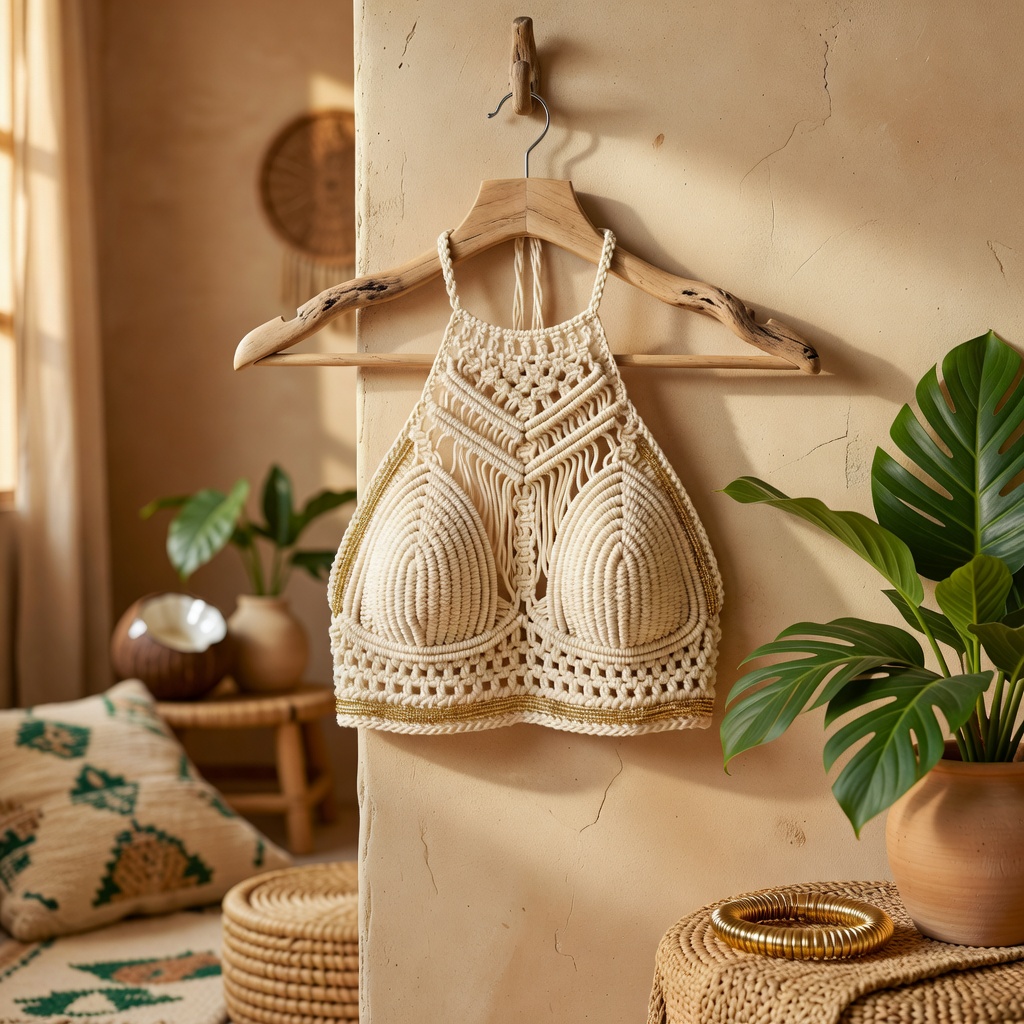 Haut macramé sur-mesure